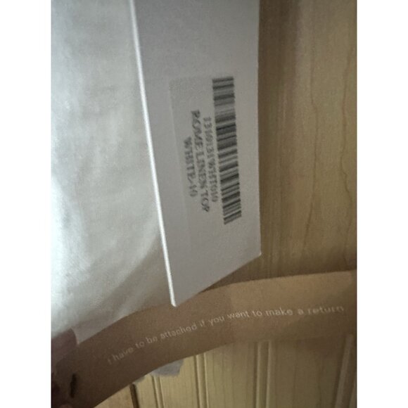 Reformation Rome White 100% Linen Puff Sleeve Smocked Cropped Peasant Top Sz 10 - Picture 6 of 9